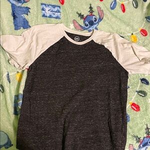 Wonder Nation Black and White Raglan Tee